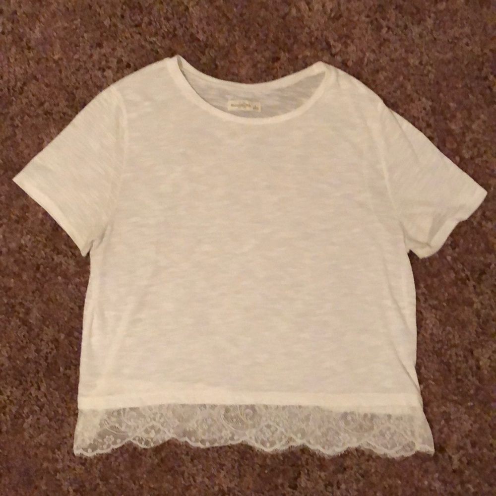 Abercrombie & Fitch White Short Sleeve Top